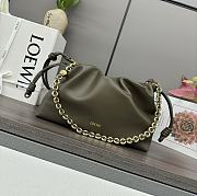 Kitlife Loewe Soft Nappa Leather Flamenco Bag Green Olive 30x10.5x20cm - 1