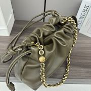 Kitlife Loewe Soft Nappa Leather Flamenco Bag Green Olive 30x10.5x20cm - 4