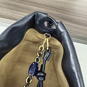 Kitlife Loewe Soft Nappa Leather Flamenco Bag Black 30x10.5x20cm - 5