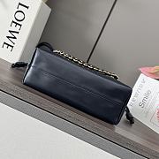 Kitlife Loewe Soft Nappa Leather Flamenco Bag Black 30x10.5x20cm - 4