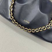 Kitlife Loewe Soft Nappa Leather Flamenco Bag Black 30x10.5x20cm - 3