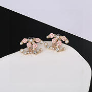 Kitlife Chanel Double C Classic Romantic Flower Pink Earrings - 5