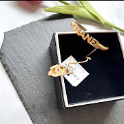 Kitlife Chanel Crystal CC Ring & Letter Cuff Hand Chain - 5