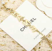 Kitlife Chanel Rhinestone Pearl Letter Bracelet - 5
