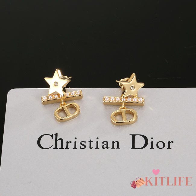Kitlife Dior Pearl & Star Earrings - 1