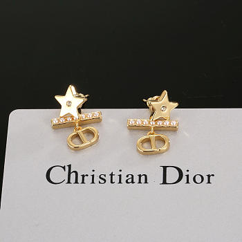 Kitlife Dior Pearl & Star Earrings
