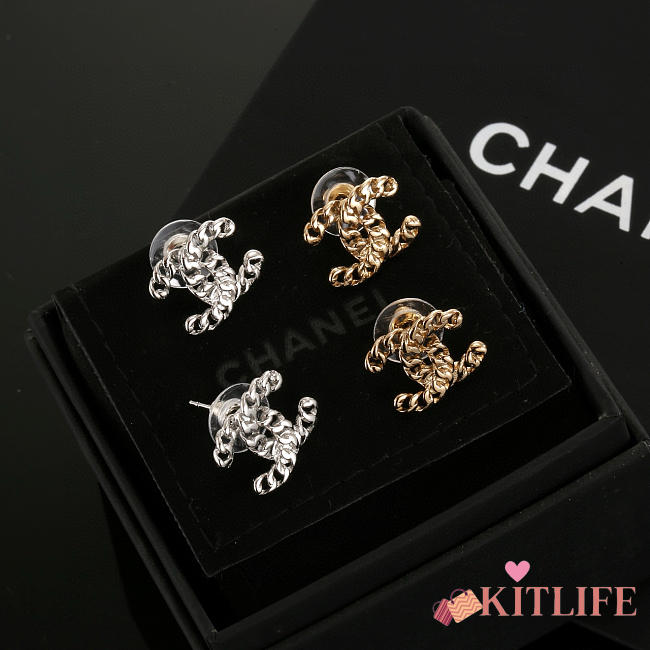 Kitlife Chanel Classic CC Earrings Gold / Silver - 1