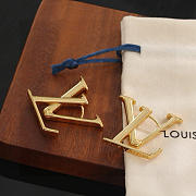 Kitlife Louis Vuitton Letter Earrings Gold - 4