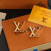 Kitlife Louis Vuitton Letter Earrings Gold - 2