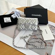 Kitlife Chanel Mini Chain Bag Silver A81081 7×10.5×2.5cm - 1