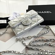 Kitlife Chanel Mini Chain Bag Silver A81081 7×10.5×2.5cm - 6