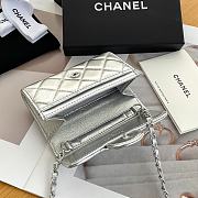 Kitlife Chanel Mini Chain Bag Silver A81081 7×10.5×2.5cm - 5