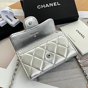 Kitlife Chanel Mini Chain Bag Silver A81081 7×10.5×2.5cm - 3