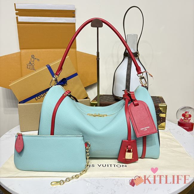 Kitlife Louis Vuttion Soft Keepall Bag Blue M13668 25x15x18cm - 1