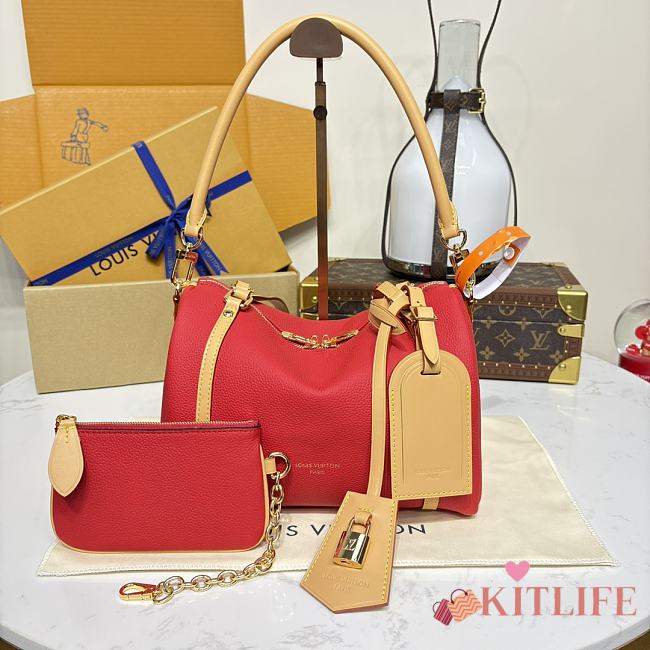 Kitlife Louis Vuttion Soft Keepall Bag Red M13668 25x15x18cm - 1