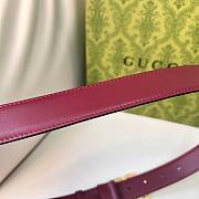 Kitlife Gucci Belt Gold Diamond Buckle in Burgundy 3cm - 6