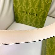 Kitlife Gucci Belt Gold Diamond Buckle in White 3cm - 6