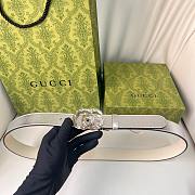 Kitlife Gucci Belt Silver Diamond Buckle in Silver 3cm - 1