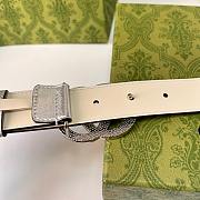 Kitlife Gucci Belt Silver Diamond Buckle in Silver 3cm - 5