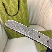 Kitlife Gucci Belt Silver Diamond Buckle in Silver 3cm - 6