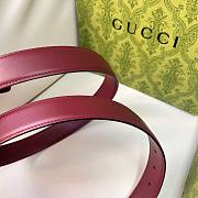 Kitlife Gucci Belt Pink Buckle in Burgundy 3cm - 4
