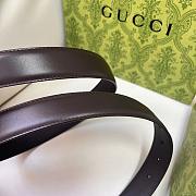 Kitlife Gucci Belt Purple Buckle in Brown 3cm - 3