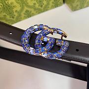 Kitlife Gucci Belt Purple Buckle in Brown 3cm - 5