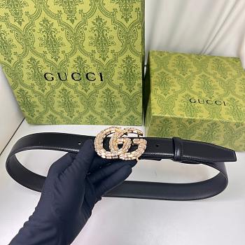 Kitlife Gucci Belt Gold Buckle in Black 3cm