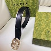 Kitlife Gucci Belt Gold Buckle in Black 3cm - 5