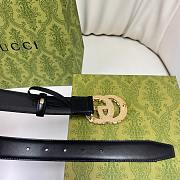 Kitlife Gucci Belt Gold Buckle in Black 3cm - 6