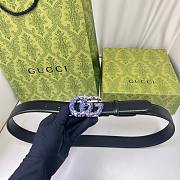 Kitlife Gucci Belt Purple Buckle in Black 3cm - 1