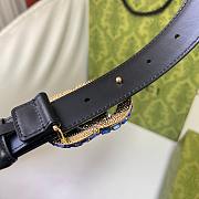 Kitlife Gucci Belt Purple Buckle in Black 3cm - 4