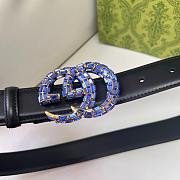 Kitlife Gucci Belt Purple Buckle in Black 3cm - 3