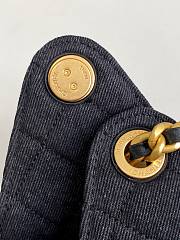 Kitlife Chanel 25C Drawstring Bucket Hobo Bag Black Denim 30×26×14cm - 6