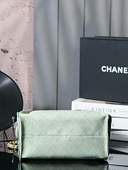 Kitlife Chanel 25C Drawstring Bucket Hobo Bag Green Suede Leather 30×26×14cm - 6