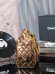 Kitlife Chanel 25C Drawstring Bucket Hobo Bag Gold 30×26×14cm - 6