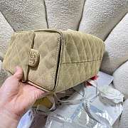 Kitlife Chanel 25C Drawstring Bucket Hobo Bag Beige Suede Leather 30×26×14cm - 2