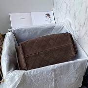 Kitlife Chanel 25C Drawstring Bucket Hobo Bag Brown Suede Leather 30×26×14cm - 6