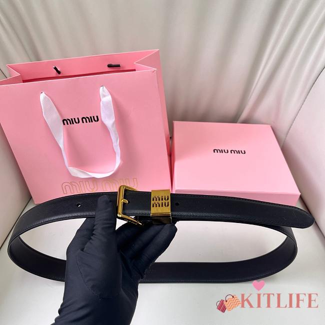Kitlife Miu Miu Belt Black 3cm - 1
