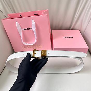Kitlife Miu Miu Belt White 3cm