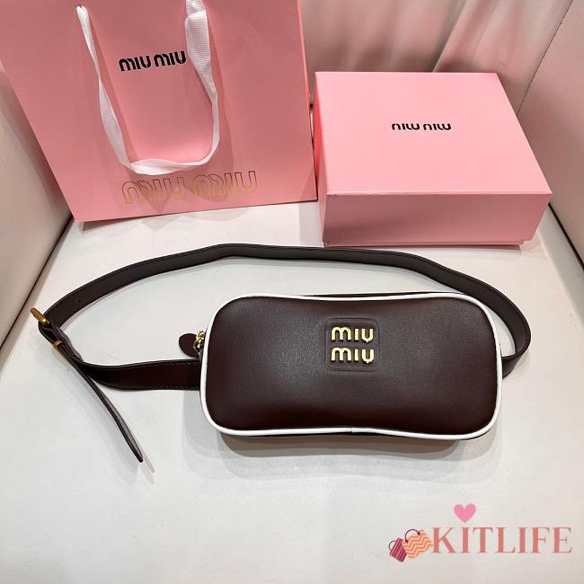 Kitlife Miu Miu Waist Bag Belt Dark Brown - 1