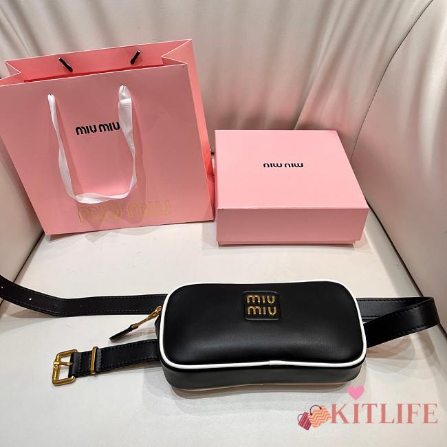 Kitlife Miu Miu Waist Bag Belt Black - 1