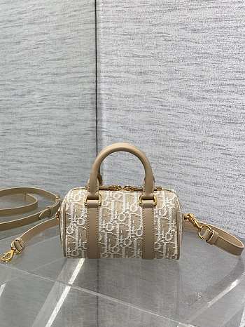 Kitlife Dior Groove 16 Boston Mini Natural Dior Oblique Jacquard 17x10x8cm