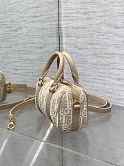 Kitlife Dior Groove 16 Boston Mini Natural Dior Oblique Jacquard 17x10x8cm - 4