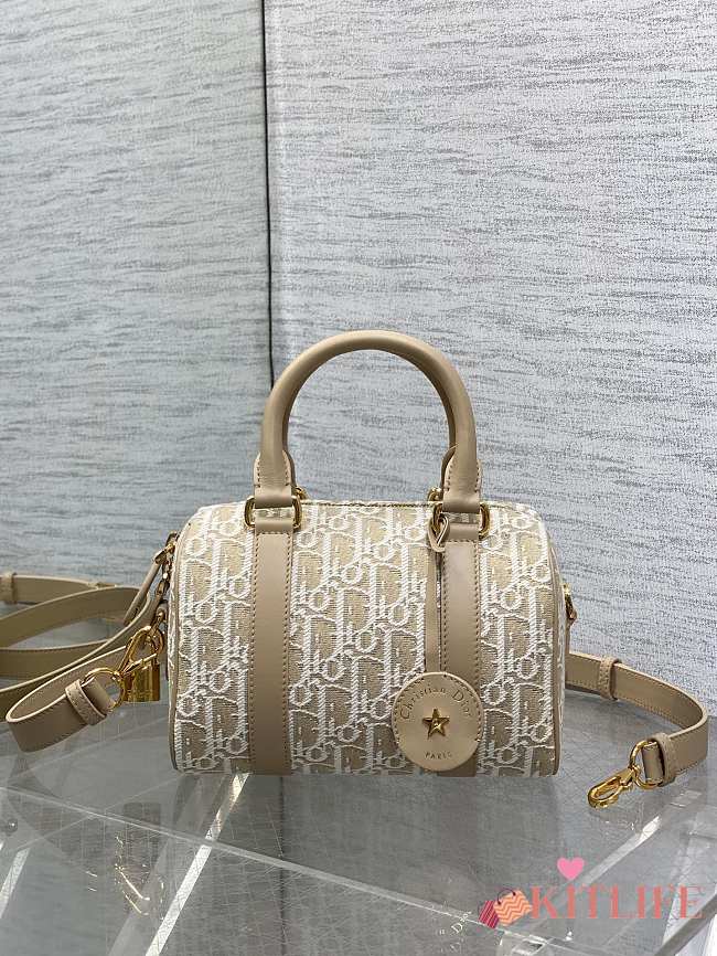 Kitlife Dior Groove 20 Bag Natural Dior Oblique Jacquard 20.5x13.5x12cm - 1
