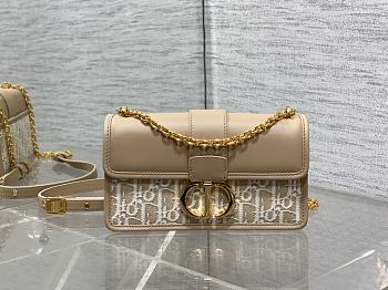 Kitlife Dior 30 Montaigne East-West Bag with Chain Natural Oblique Jacquard 21x6*x2cm 