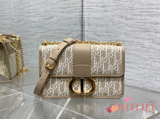 Kitlife Dior 30 Montaigne Bag Natural Oblique Jacquard 25x16.5x8cm - 1