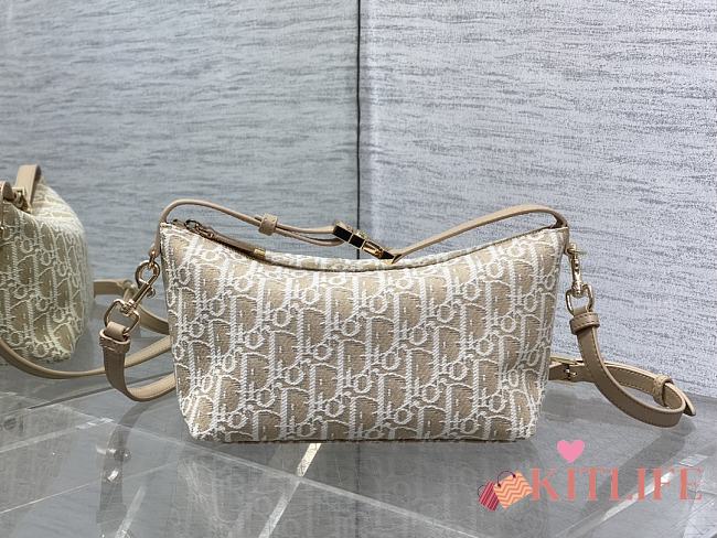 Kitlife Dior DiorTravel Nomad Pouch Natural Oblique Jacquard 22x13x9.5cm - 1