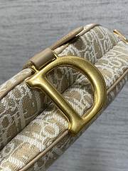 Kitlife Dior Saddle Bag Natural Oblique Jacquard 25.5x6.5x20cm - 4