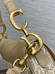 Kitlife Dior Saddle Bag Natural Oblique Jacquard 25.5x6.5x20cm - 6